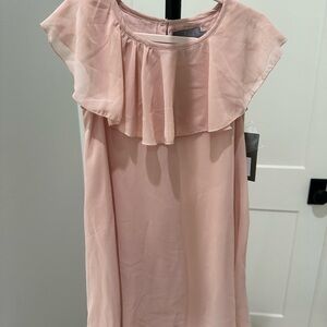 Elegant Pink Ruffle Dress